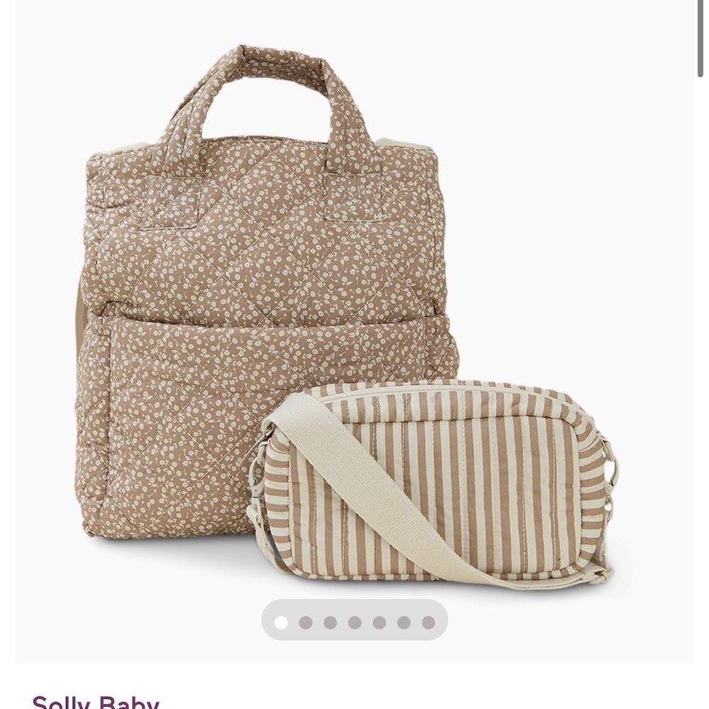 Solly Baby Floral and Striped Bag Set used